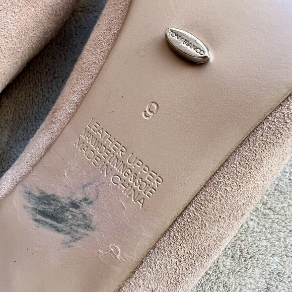 Tony Bianco Nude Suede Sandals with Clear Heel - Picture 14 of 15